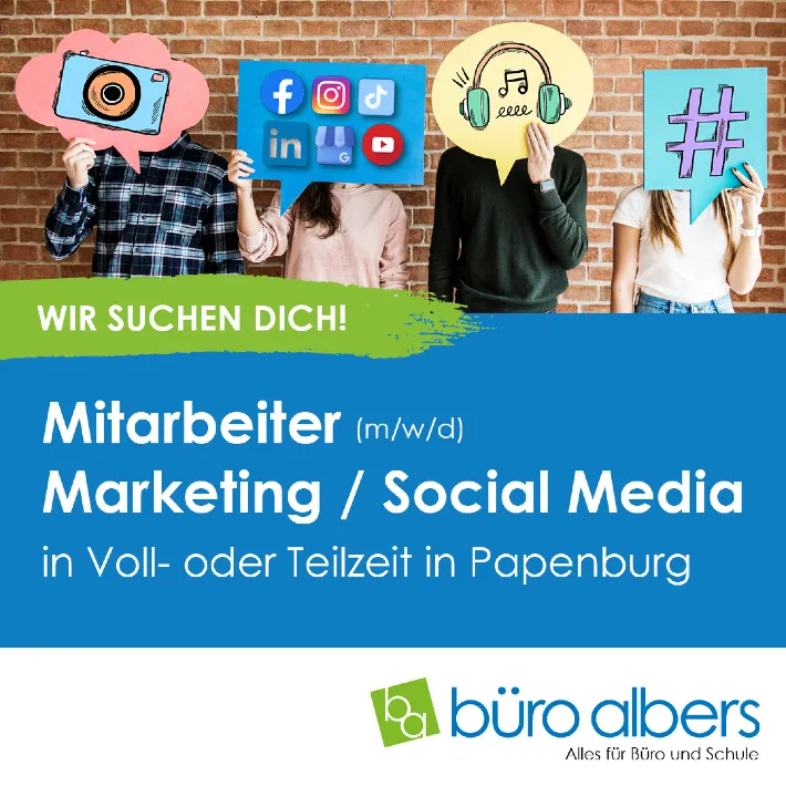 Mitarbeiter (m/w/d) Marketing / Social Media in Voll- oder Teilzeit in Papenburg