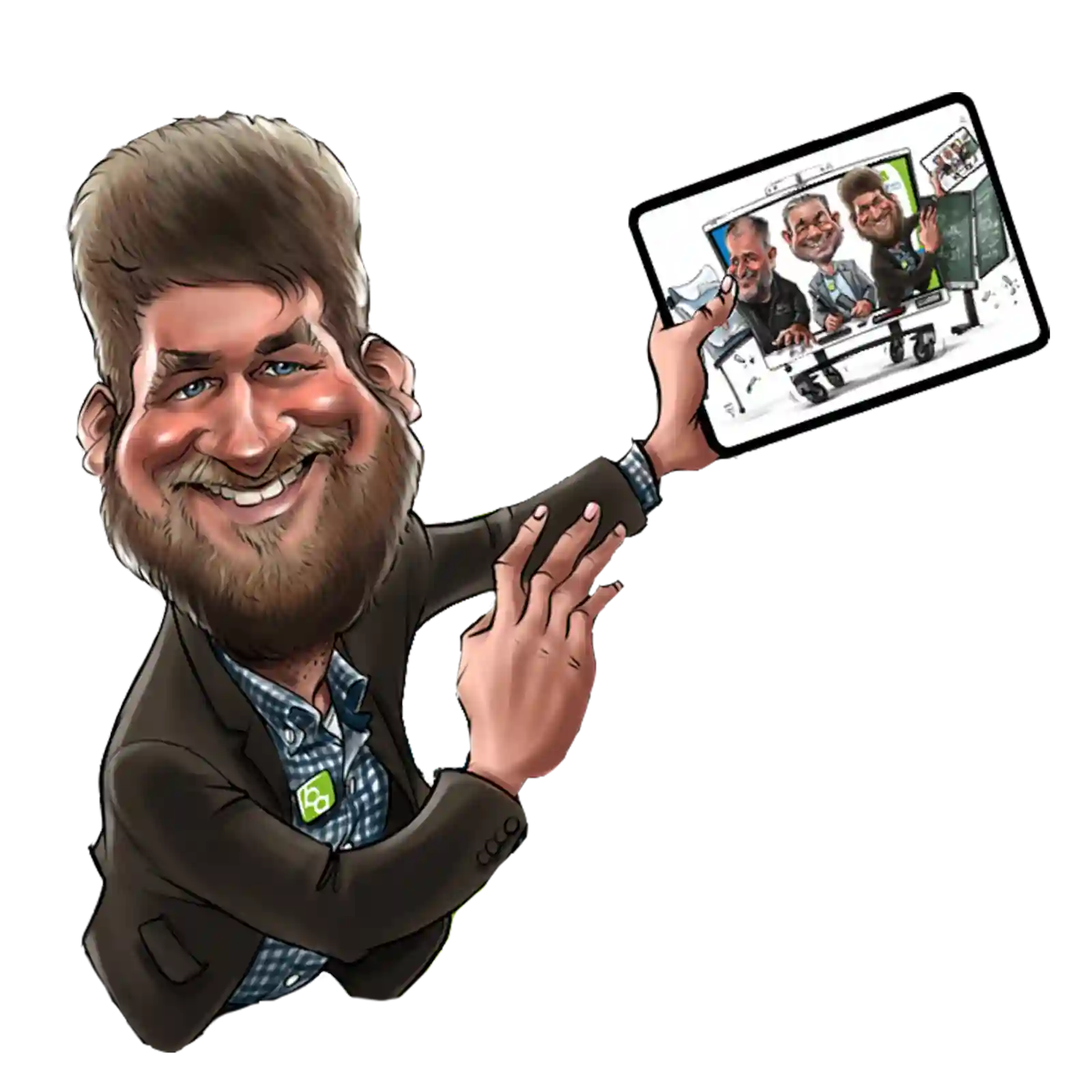 Karikatur von einem Mitarbeiter (Ansgar)