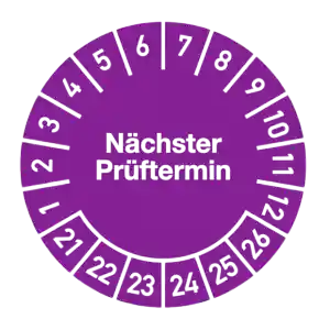 Prüftermin-Plakette